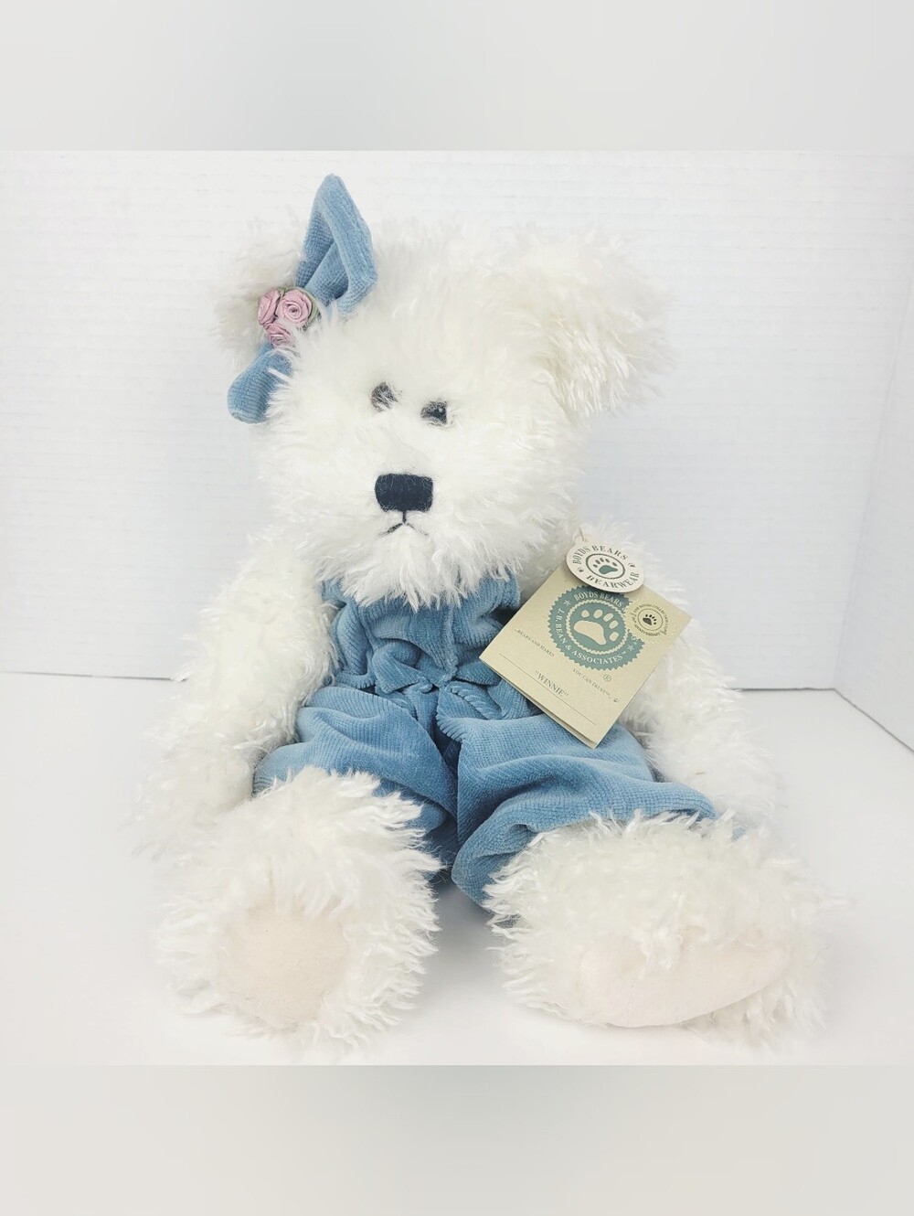 Vtg 1998~Boyds Bears Friends Plush~JB Bean & Associates~WINNIE II~Coveralls~15"